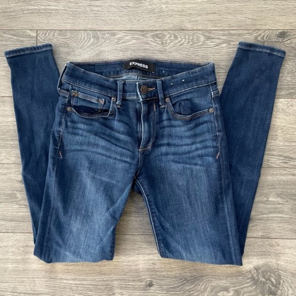 Express Mid Rise Jean Legging - Picture 1 of 2